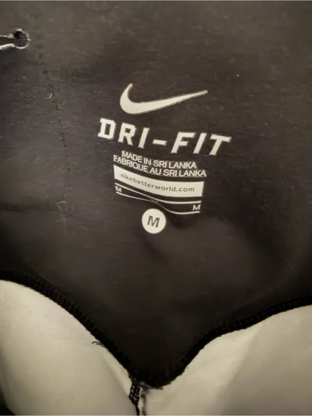 Nike Black Capri Leggings with Gray Geometric Accents